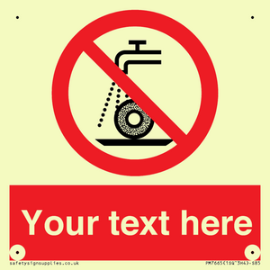 Custom prohibition Do not use for wet grinding